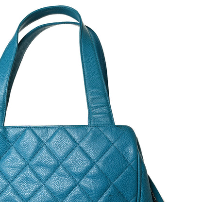 Chanel Caviar Quilted Shoulder Bag Blue 16 of 17