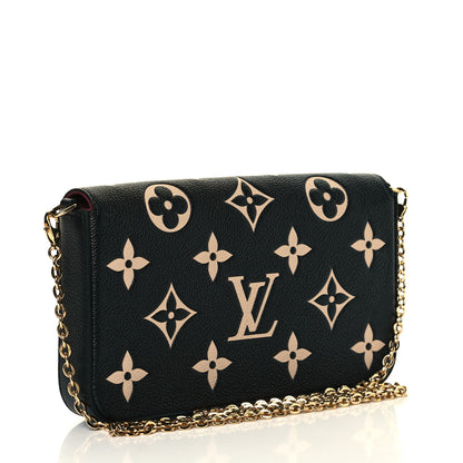 Louis Vuitton Empreinte Monogram Giant Felicie Pochette Black Beige 3 of 9