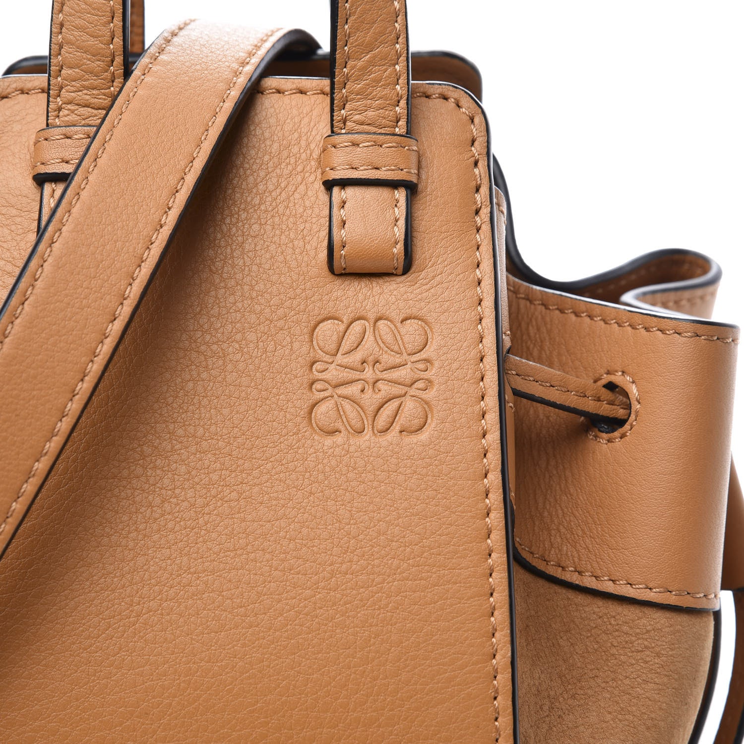 Loewe Calfskin Nubuck Mini Hammock Shoulder Bag Honey 12 of 12
