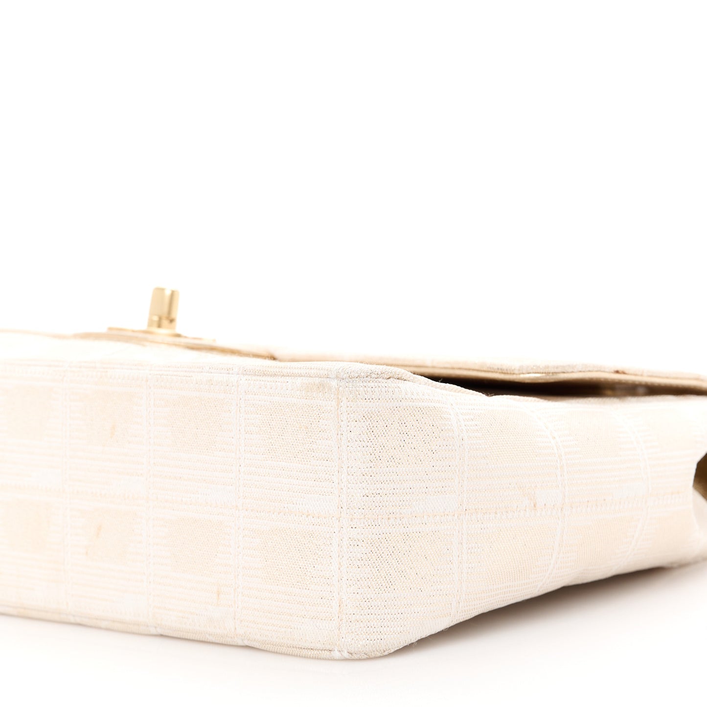 Metallic Nylon Medium Travel Flap Light Gold