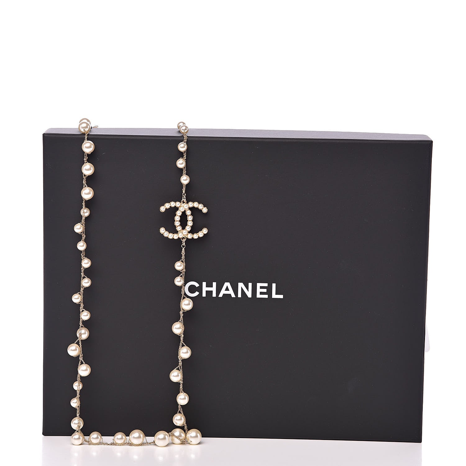 Chanel Pearl CC Long Necklace Gold 6 of 6