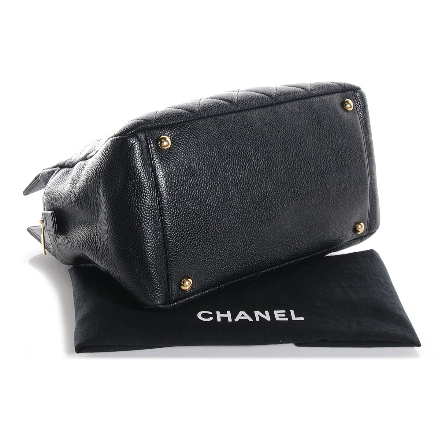 Caviar Quilted Petit Timeless Tote PTT Black