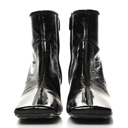 Prada Patent Naplak Tech Square Toe 55mm Ankle Boots 40.5 Black 2 of 9