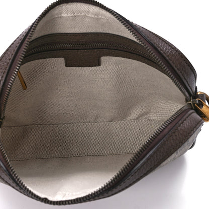 Gucci GG Supreme Monogram Textured Dollar Calfskin Web Ophidia Wristlet Shoulder Bag Beige Ebony New Acero 5 of 12