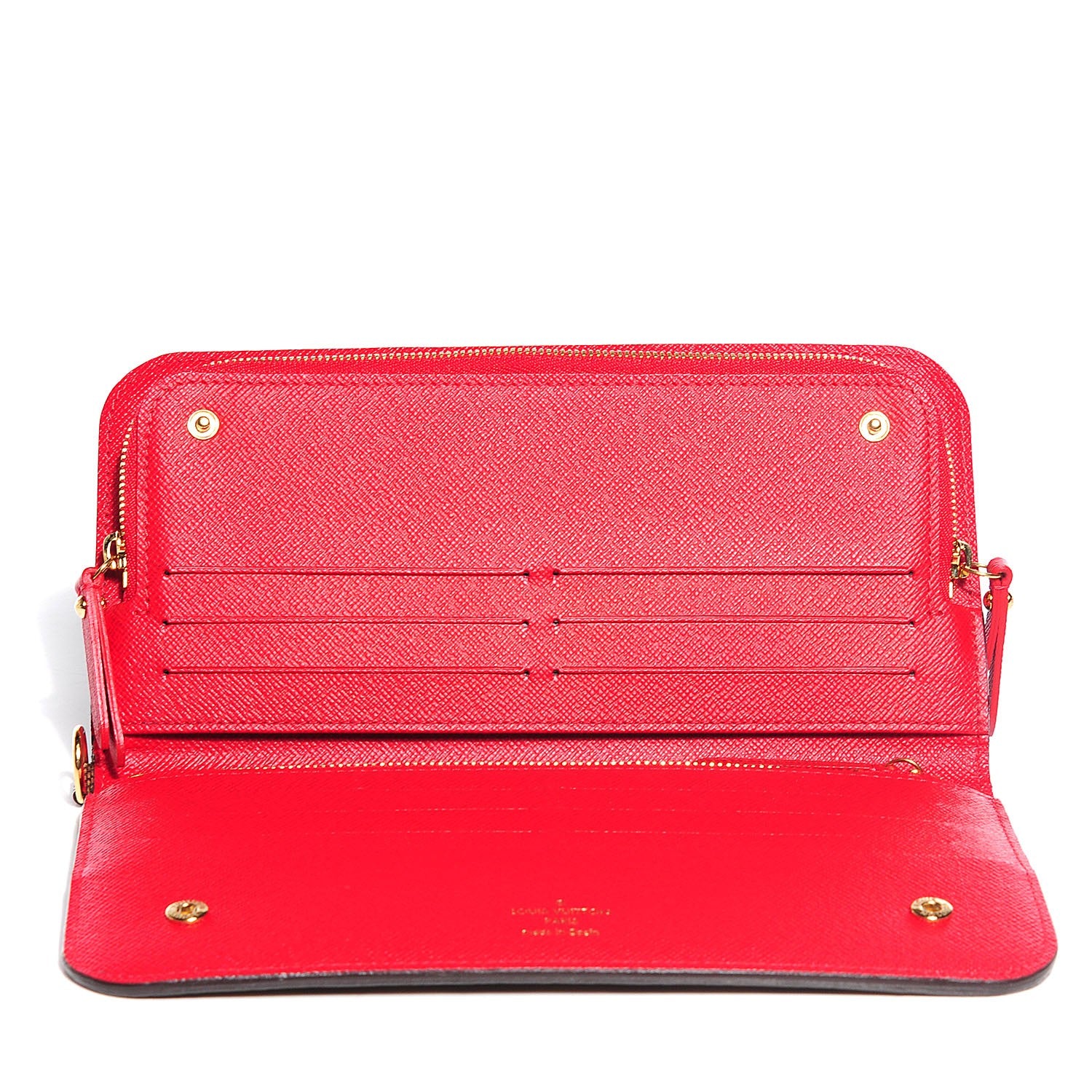 Louis Vuitton Damier Ebene Insolite Wallet Red 6 of 9