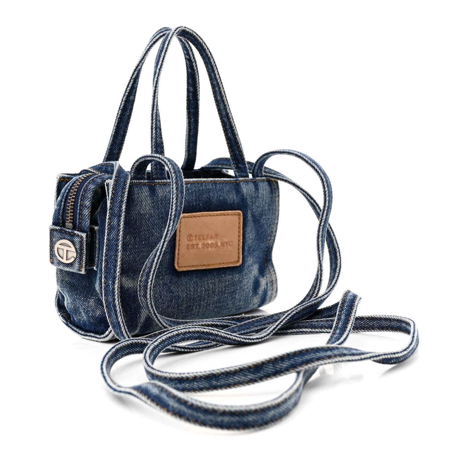 Telfar Denim Small Shopping Bag Blue 3 of 10