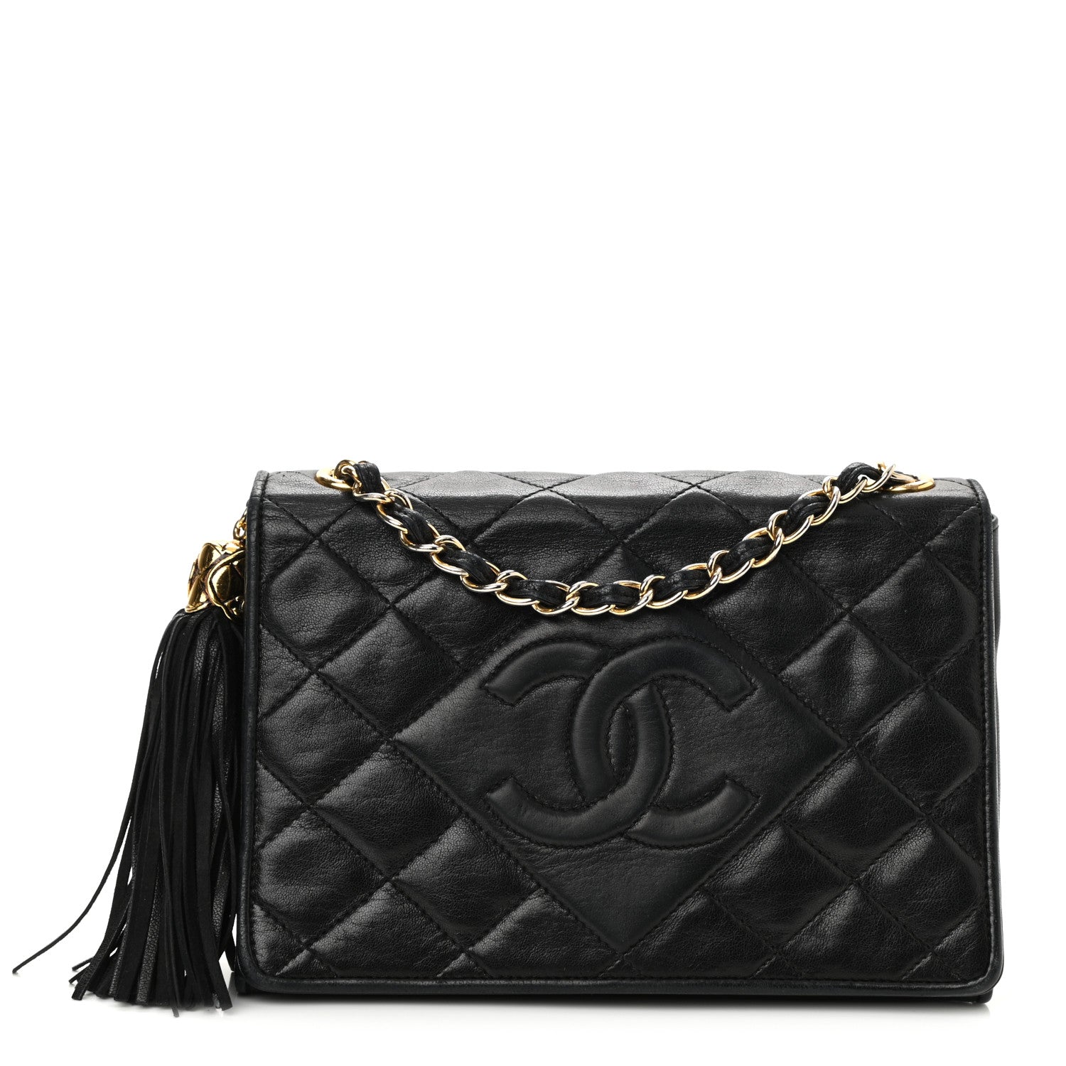 Chanel Lambskin Small Tassel Single Flap Black 1 of 12