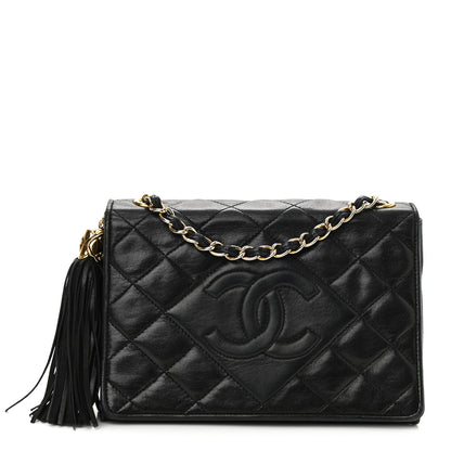 Chanel Lambskin Small Tassel Single Flap Black 1 of 12