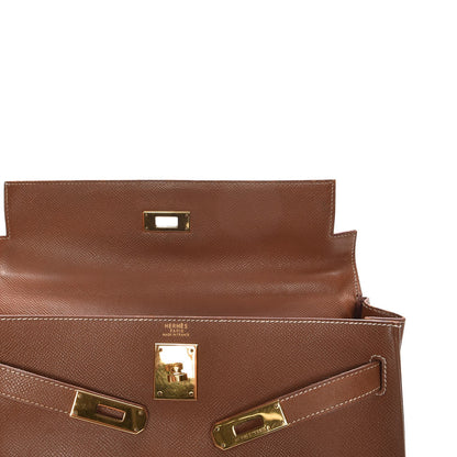 Hermes Courchevel Kelly Retourne 32 Gold 9 of 34