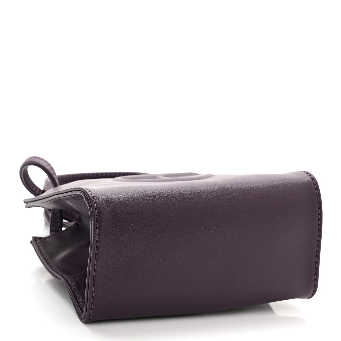 Vegan Leather Small Shopping Bag Eggplant