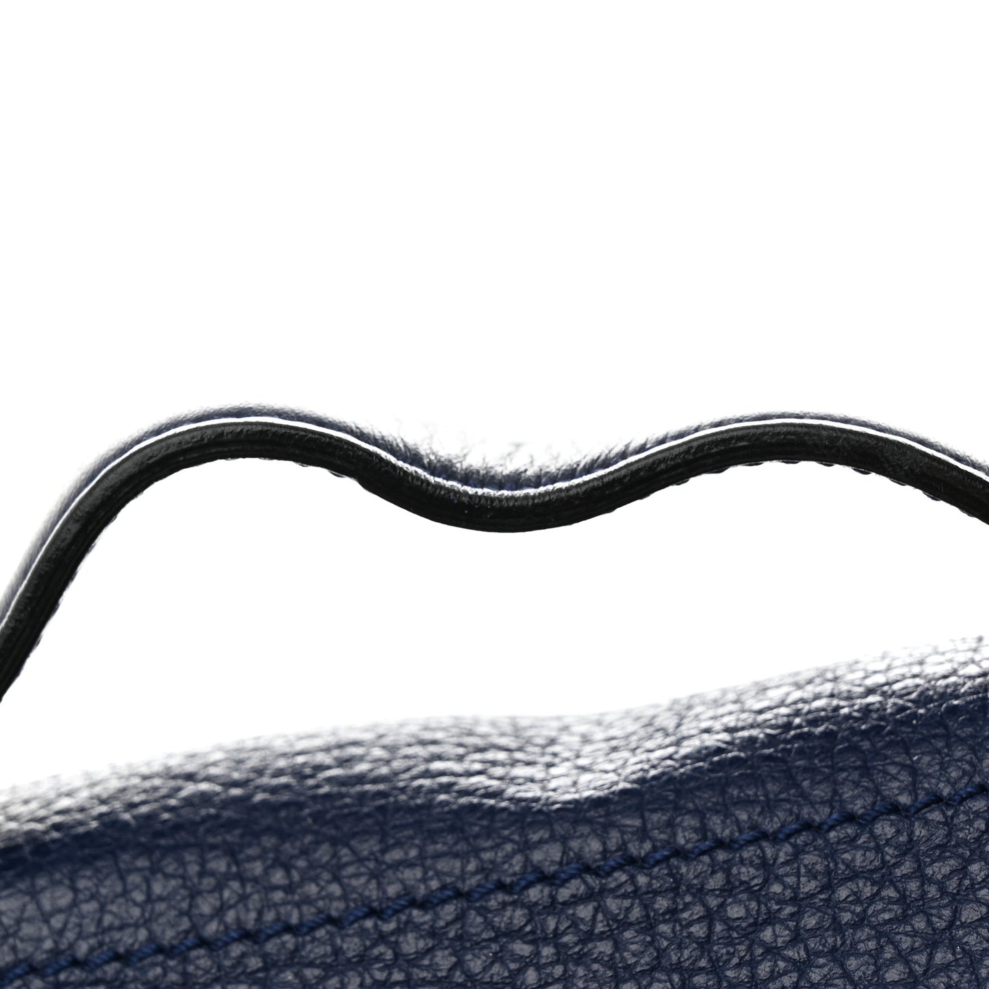 Pebbled Calfskin PS Courier Backpack New Navy