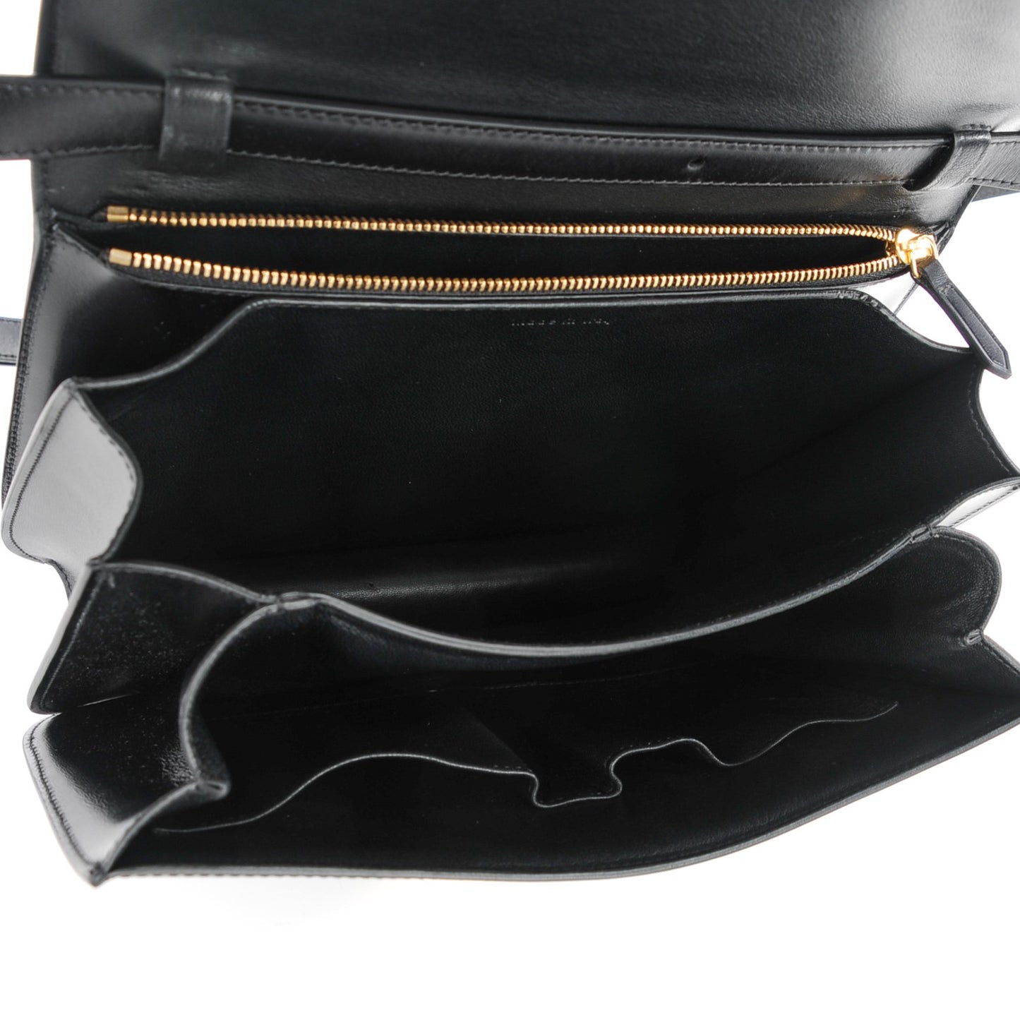 Box Calfskin Medium Classic Box Flap Bag Black