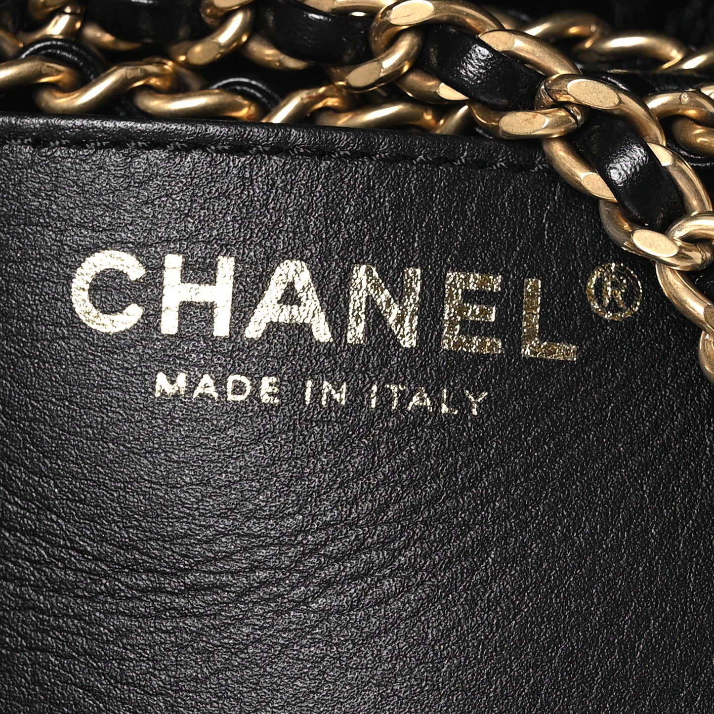 Shiny Calfskin Quilted Mini Chanel 22 Black