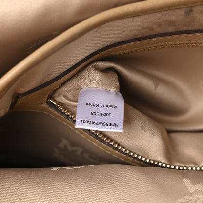 MCM Visetos Studded Medium Dual Stark Backpack Beige 7 of 10