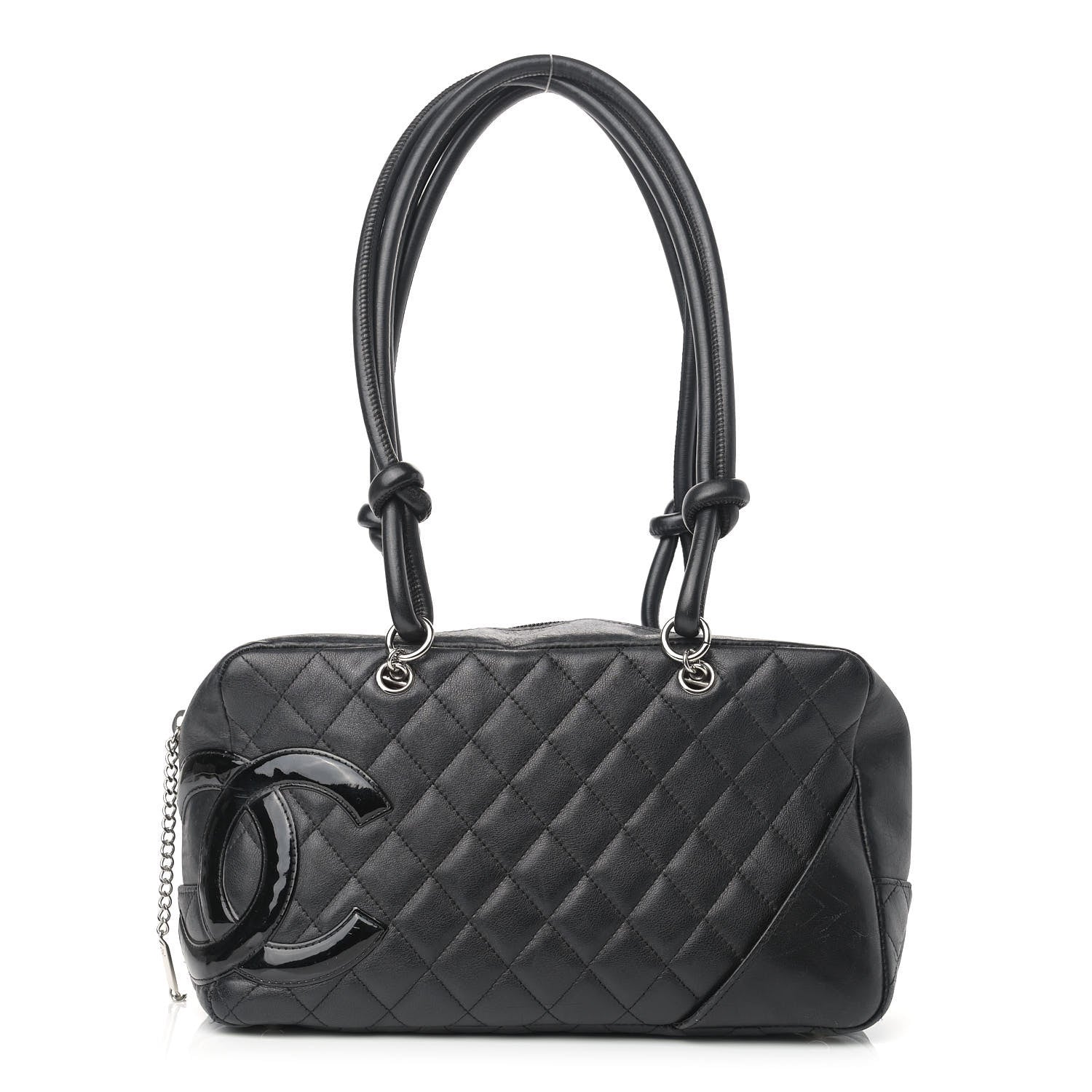 Chanel Calfskin Quilted Large Cambon Bowler Black 1 of 18