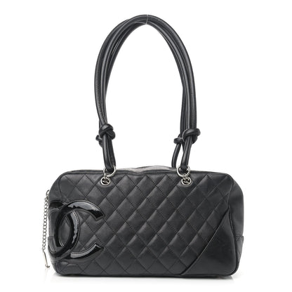 Chanel Calfskin Quilted Large Cambon Bowler Black 1 of 18