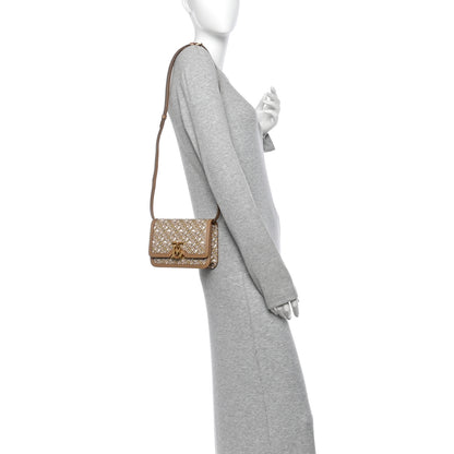 Burberry Calfskin Monogram Mini TB Bag Beige 2 of 14
