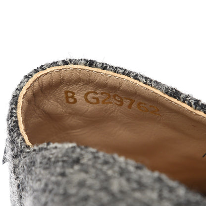 Chanel Tweed Velvet CC Espadrilles 41 Grey Black 10 of 11