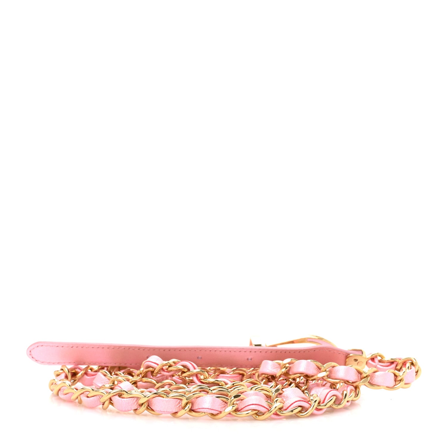 Chanel Iridescent Lambskin Metal Chain Belt XS Pink 3 of 6