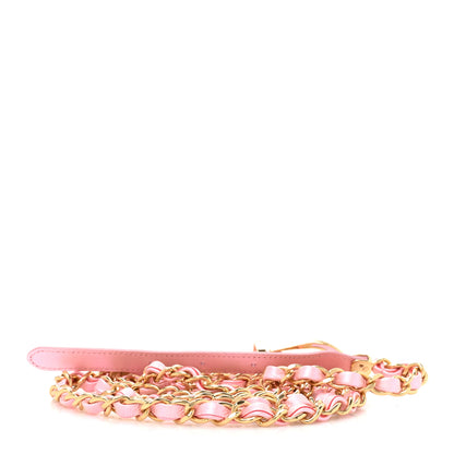 Chanel Iridescent Lambskin Metal Chain Belt XS Pink 3 of 6