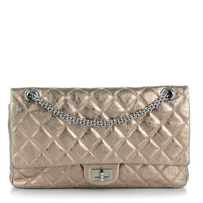 Chanel Metallic Aged Calfskin Quilted 2.55 Reissue 226 Flap Gold 1 of 8