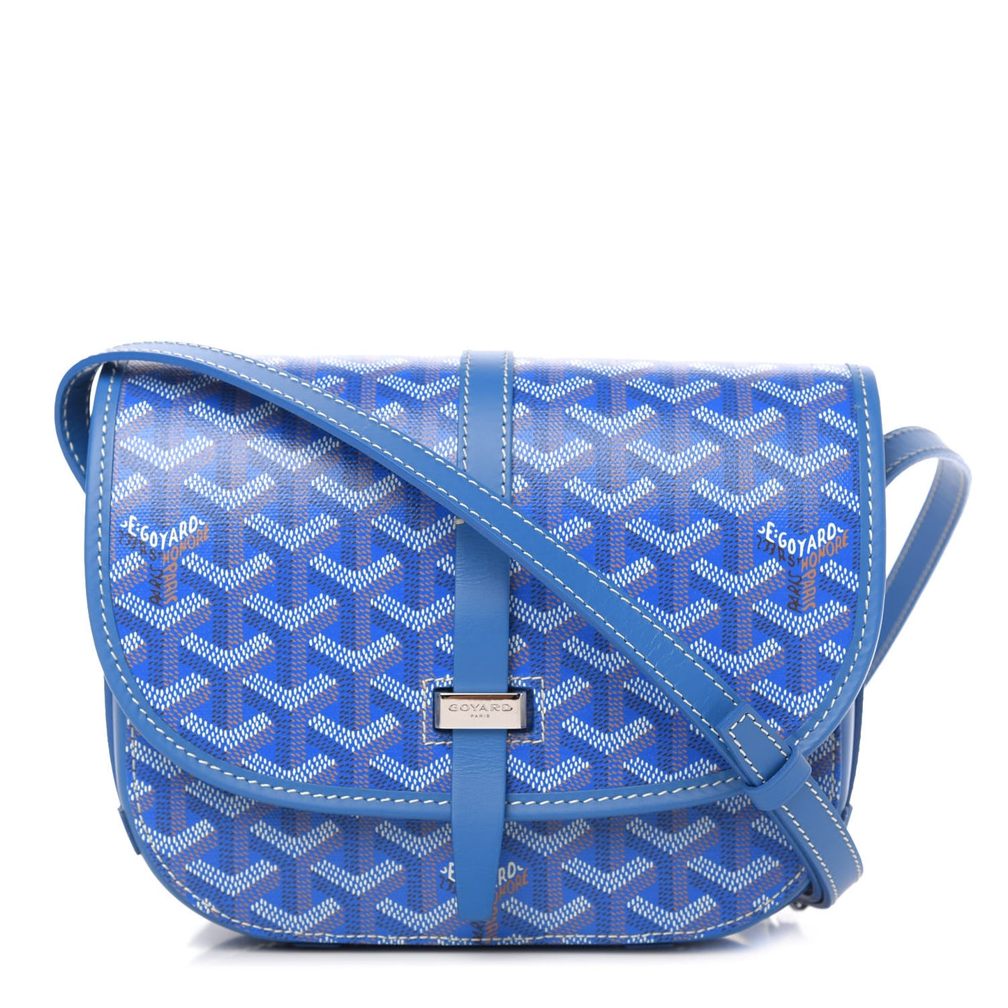 Goyardine Belvedere II PM Messenger Bag Sky Blue