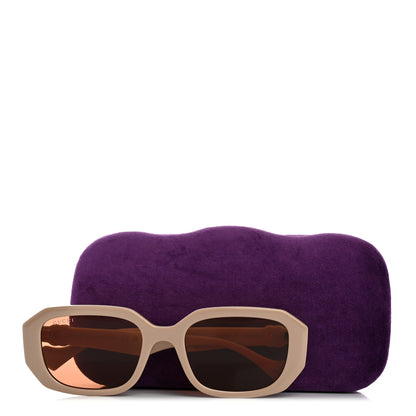 Gucci Acetate Rectangle Frame GG Generation Sunglasses GG1535S Beige 8 of 8