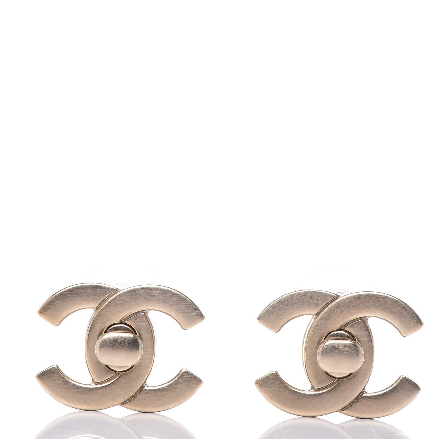 CC Turnlock Interchangeable Earrings Gold Iridescent