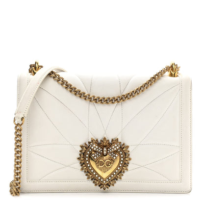 Dolce & Gabbana Calfskin Large Devotion Bag White 1 of 18