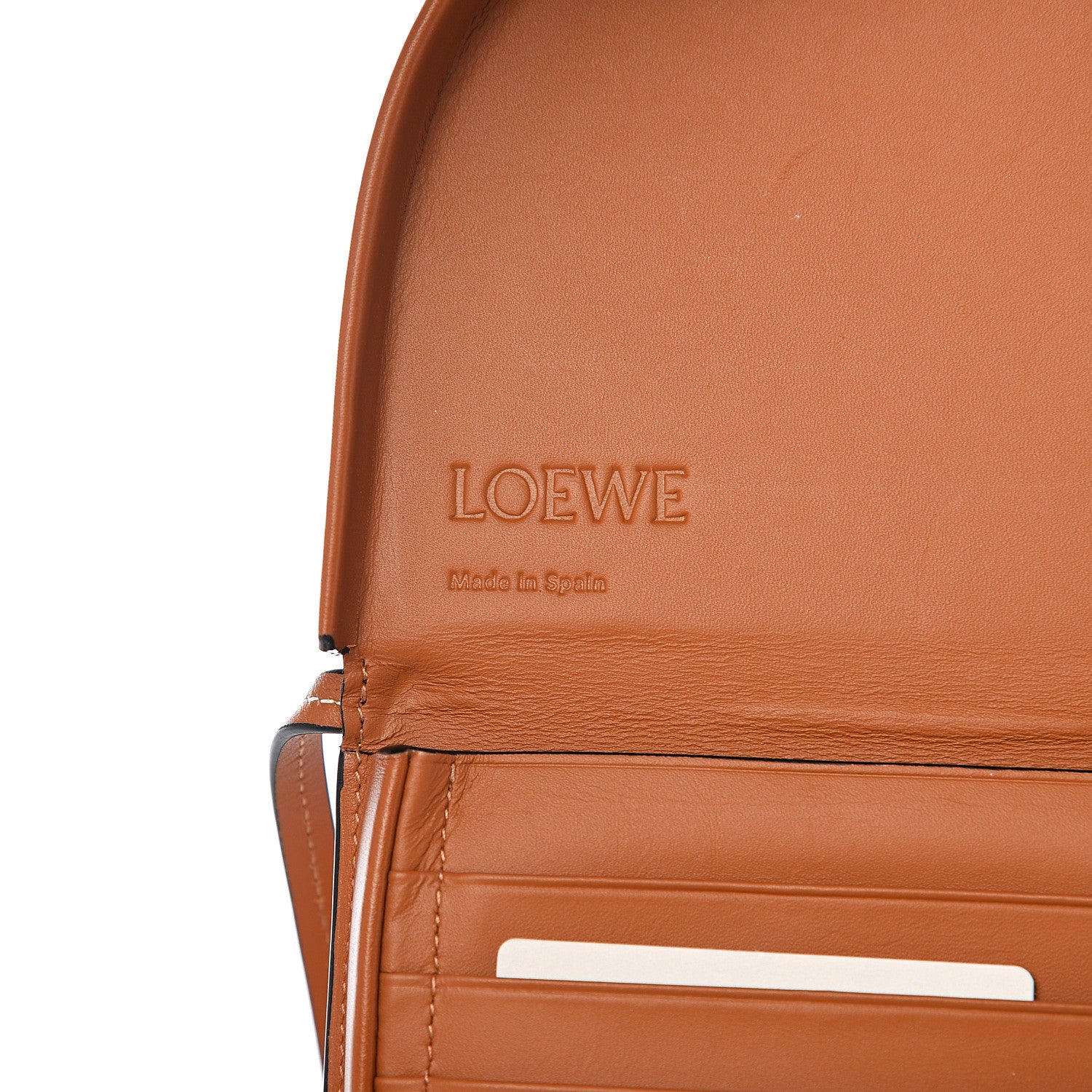 Loewe Soft Calfskin Large Heel Pouch Tan 5 of 9
