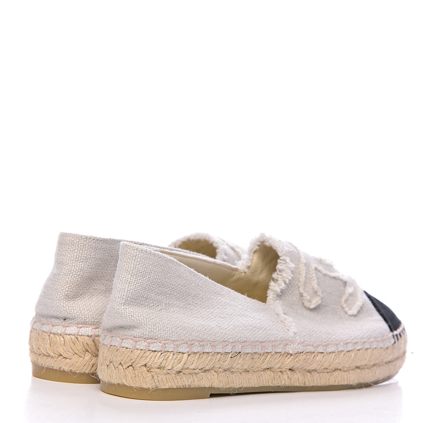 Linen CC Espadrilles 35 Beige Black