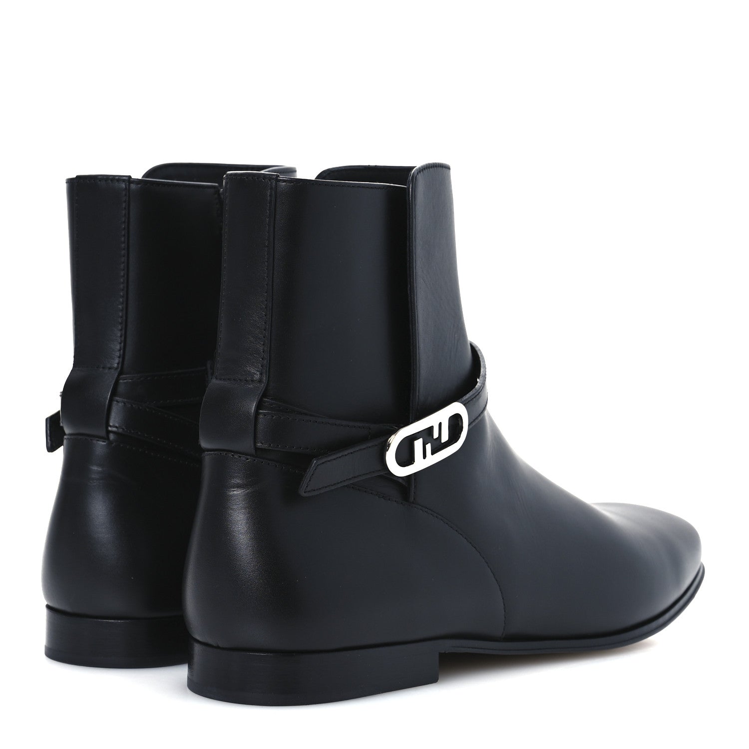 Fendi Vitello O'Lock Mens Ankle Boots 10 Black 5 of 11