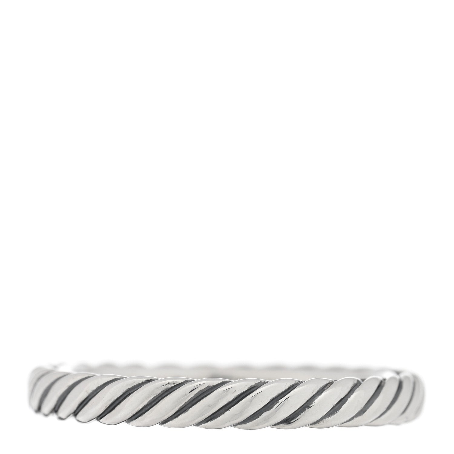 David Yurman Sterling Silver Cable Classics Band Ring 54 7 1 of 4