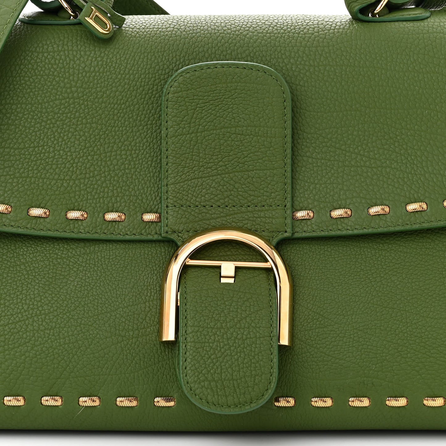 Rodeo Calfskin Surprique Brillant East West Satchel Green