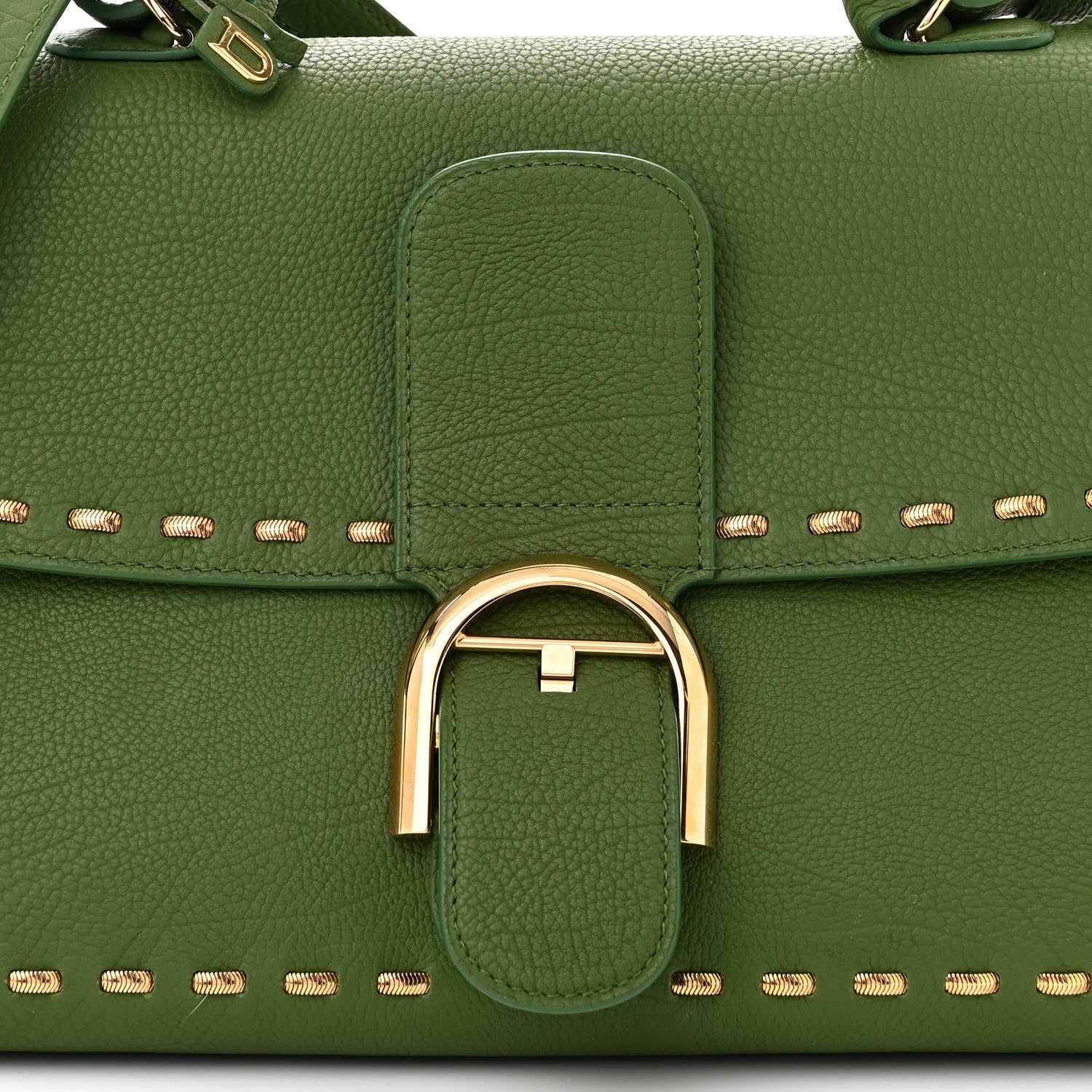 Delvaux Rodeo Calfskin Surprique Brillant East West Satchel Green 9 of 12