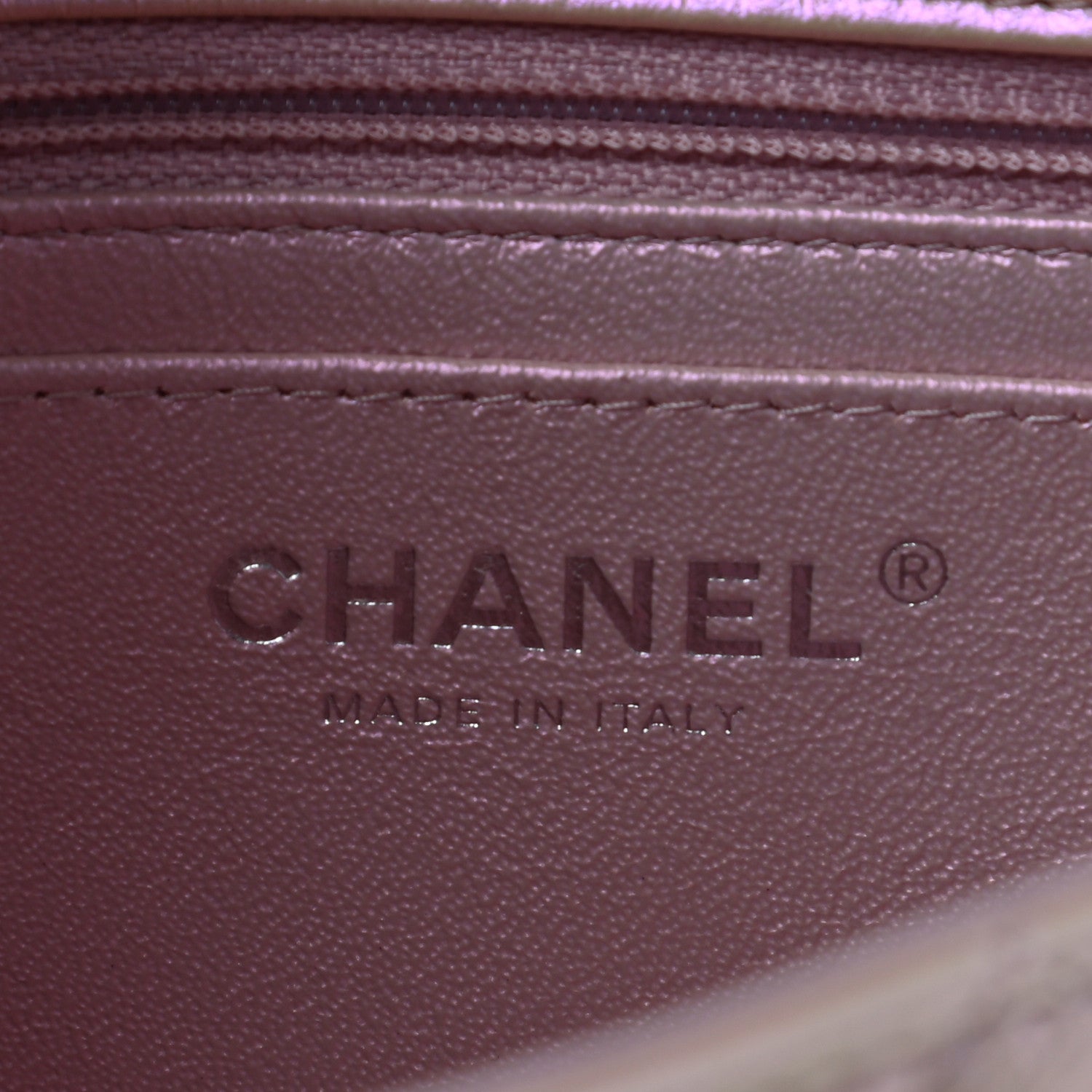 Chanel Iridescent Calfskin Quilted Mini Rectangular Flap Pink 8 of 10