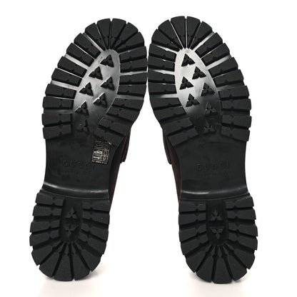 Gucci Suede Horsebit Mens Lug Loafers 8 Night Cocoa 6 of 10