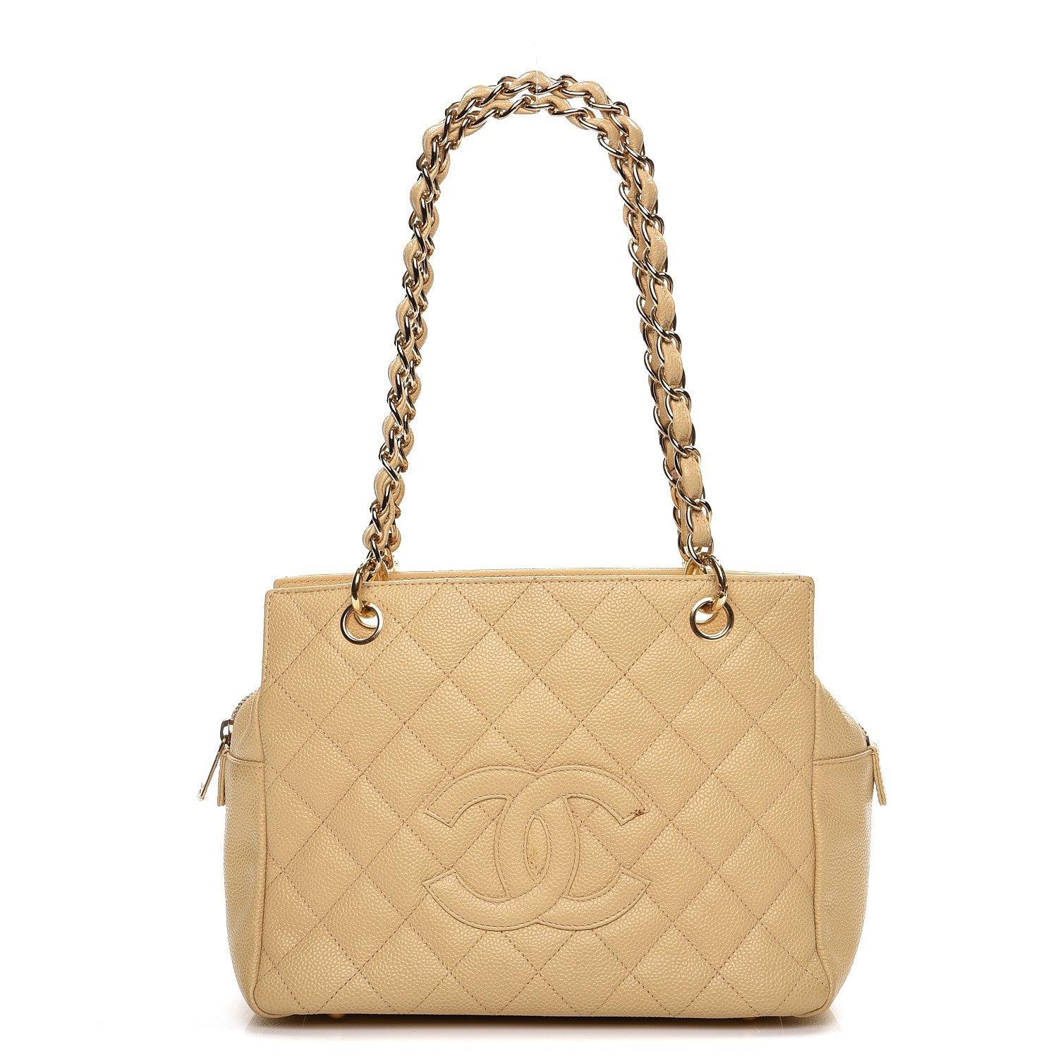 Chanel Caviar Quilted Petit Timeless Tote PTT Beige 1 of 16