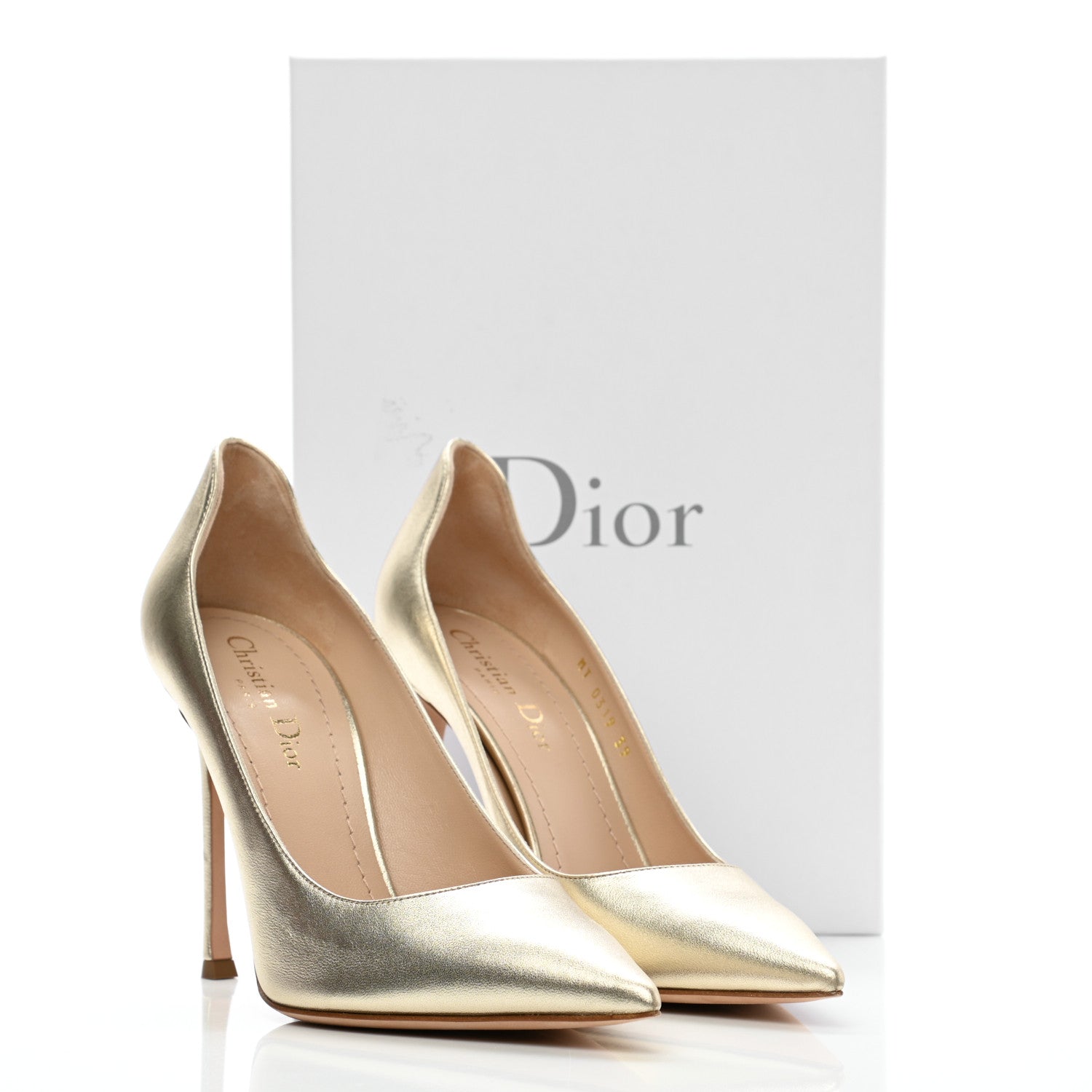 Christian Dior Metallic Lambskin D-Moi Pumps 39 Stardust 10 of 10
