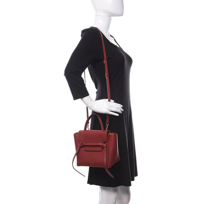 Celine Grained Calfskin Nano Belt Bag Acai 2 of 13