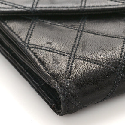 Chanel Calfskin Diamond Stitched Compact Wallet Black 8 of 12