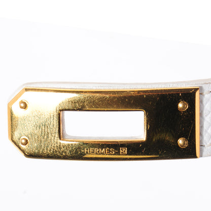 Hermes Epsom Kelly Double Tour Bracelet Small White 5 of 7