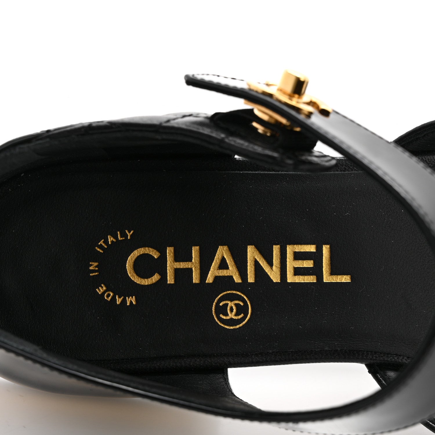 Chanel Patent Lambskin Quilted Cap Toe Ballerina Flats 38 Black 6 of 9