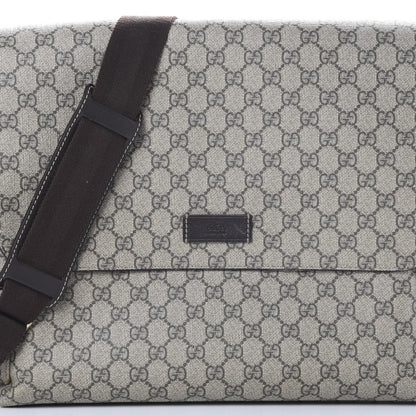 Gucci GG Plus Monogram Messenger Diaper Bag Dark Brown 8 of 21
