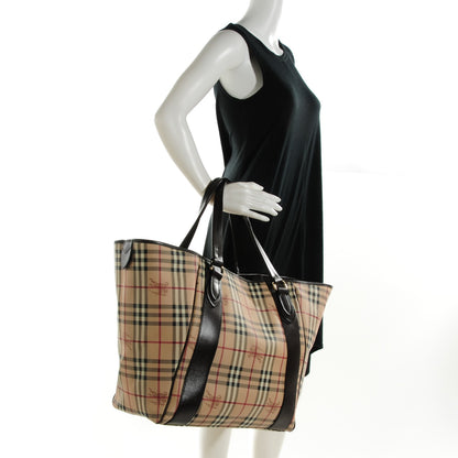 Burberry Haymarket Check Large Tote Chocolate 2 of 8