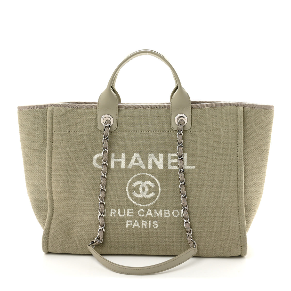 Chanel Mixed Fibers Medium Deauville Tote Grey 1 of 12