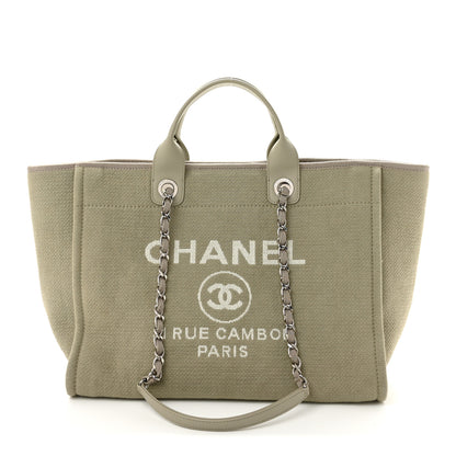 Chanel Mixed Fibers Medium Deauville Tote Grey 1 of 12