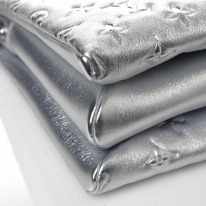 Louis Vuitton Metallic Lambskin Embossed Monogram Coussin PM Silver 11 of 12