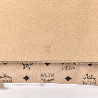 MCM Visetos Corina Foldover Crossbody Bag Latte Beige 10 of 10