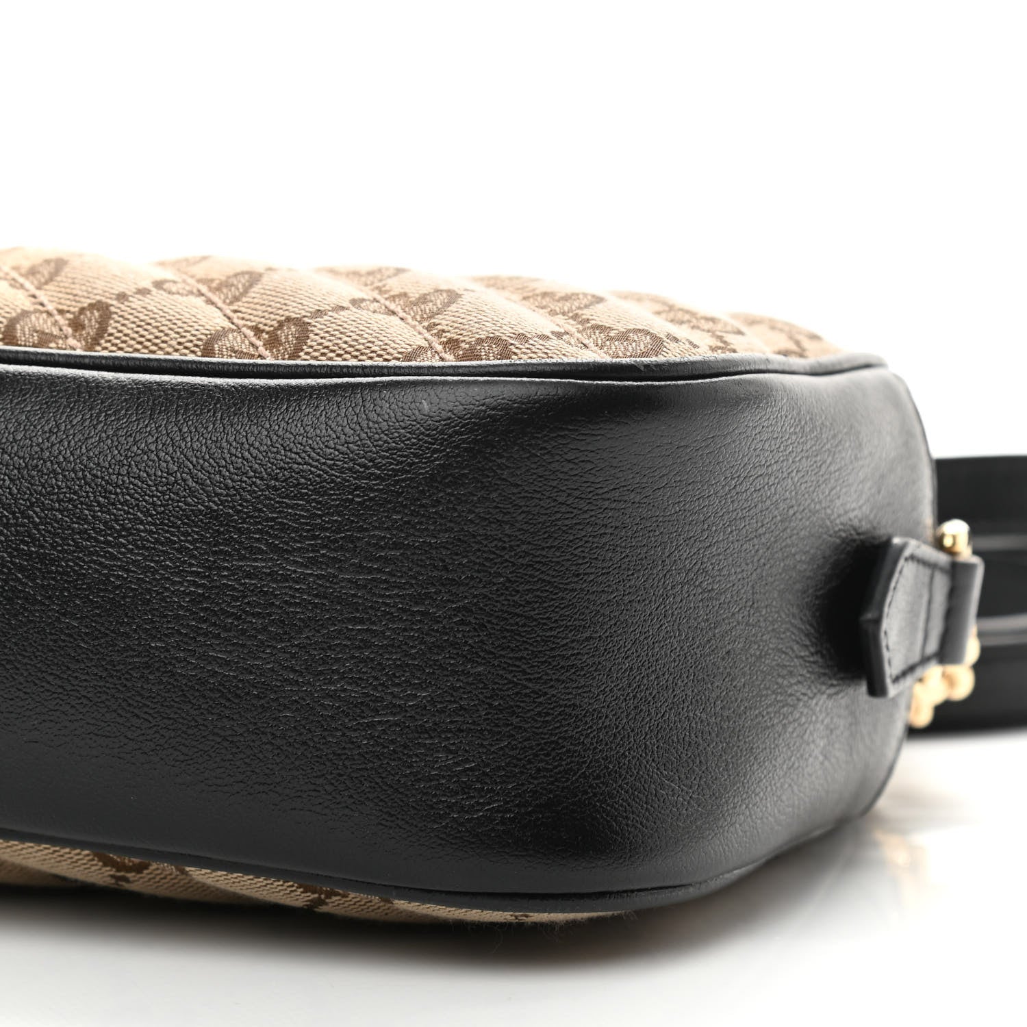 Gucci Monogram Matelasse Diagonal Small GG Marmont Chain Shoulder Bag Beige Black 10 of 10